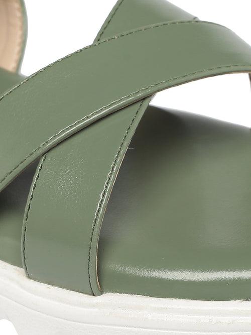 Ahaana Olive Flats