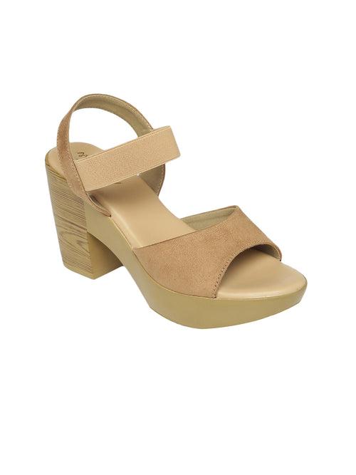 Dhriti Beige Block Heels