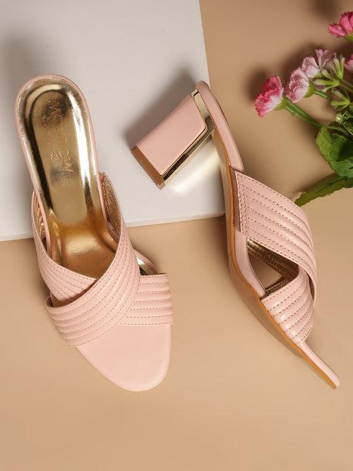 Charlotte Pink Block Heels