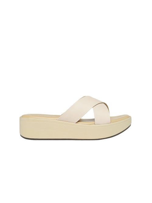 Siya Cream Wedge Heels