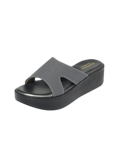 Inaya Grey Wedge Heels