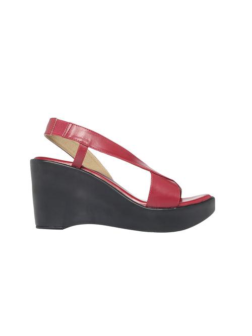 Samaira Maroon Wedge Heels