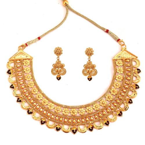 Abhisikta - Heavy Bridal Mina Chatai Necklace Set