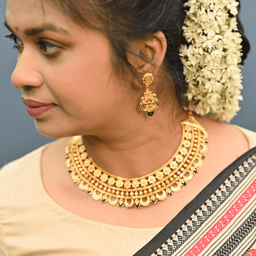 Abhisikta - Heavy Bridal Mina Chatai Necklace Set
