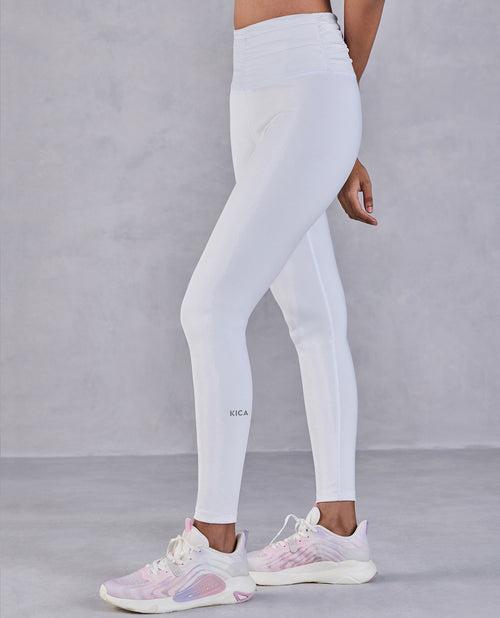 Ruched Waistband Leggings in Second SKN With Back Pocket