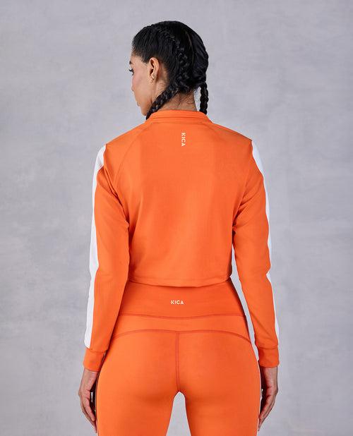 Full Sleeves Running Top in Second SKN Fabric Orange