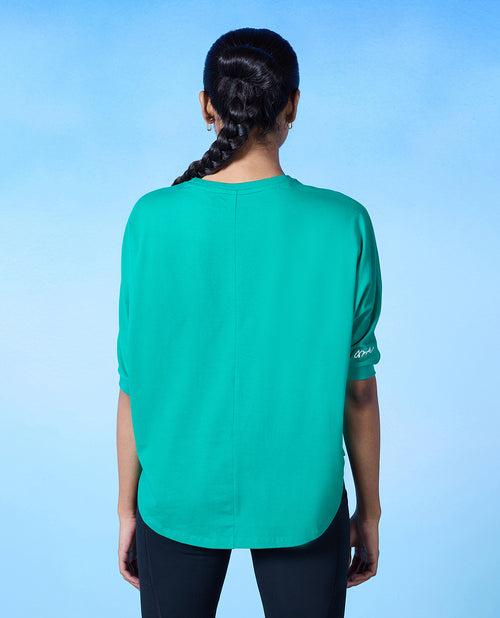 Nykd All Day Cotton Dolman Tee - NYLE278 - Pepper green