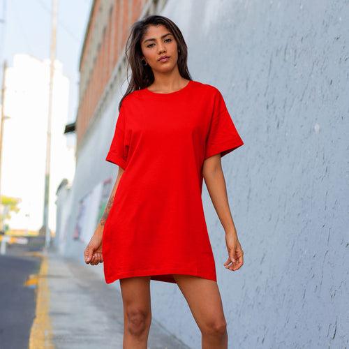 Red T shirt Dress