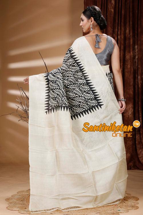 Hand Block On Murshidabad Silk SN202313435