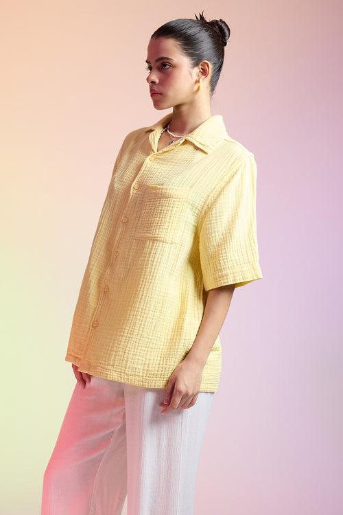 BREEZY RELAXED YELLOW SHIRT