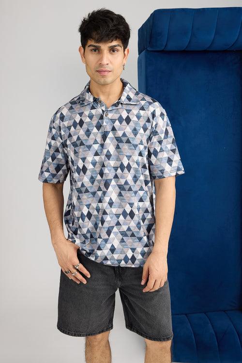 PRISM PRINT POLO MEN'S T-SHIRT