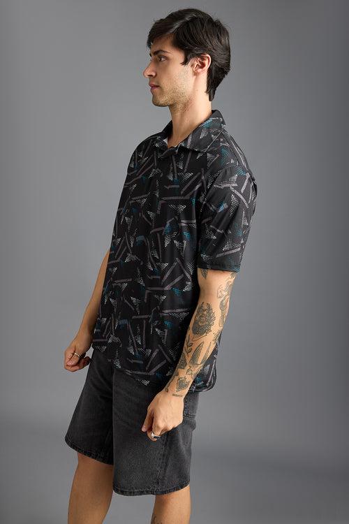 ABSTRUSE PRINT POLO T-SHIRT