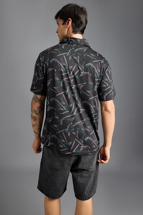 ABSTRUSE PRINT POLO T-SHIRT