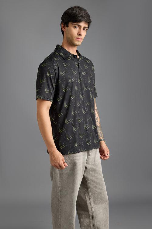 LAZER PRINT POLO T-SHIRT