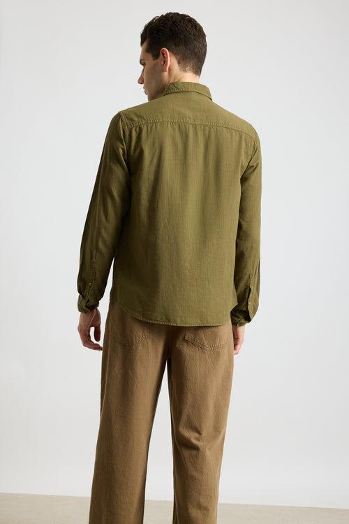 BLAZE MILITARY OLIVE SOLID MEN'S SHIRT