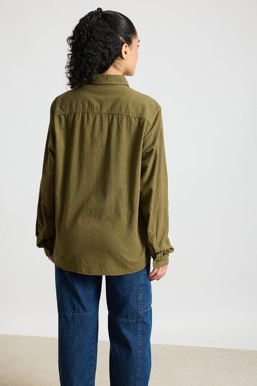 BLAZE MILITARY OLIVE SOLID WOMEN'S SHIRT