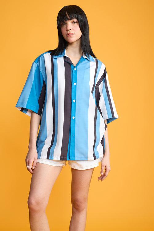 STRIPED WOMEN'S RESORT SHIRT