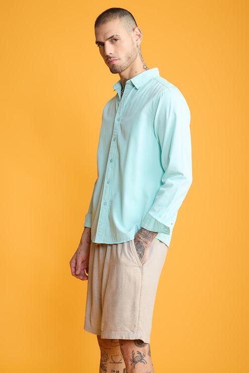 EASY TWILL MINT MEN'S REGULAR FIT SHIRT