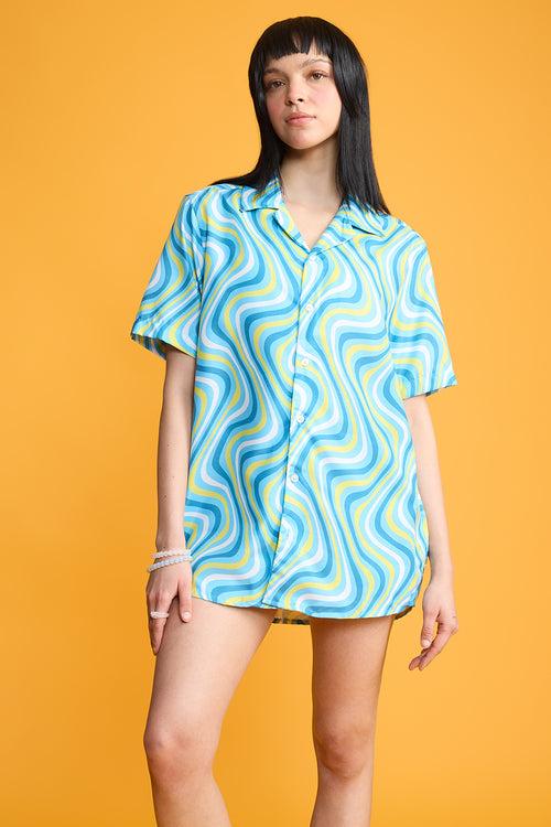 BLUE SPIRAL WOMEN'S RESORT SHIRT