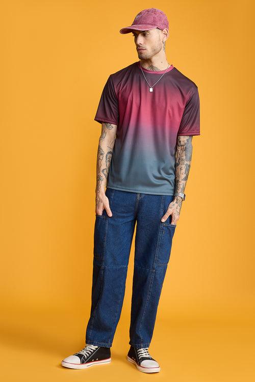 Printed Men's T-Shirt-Gradient