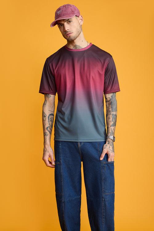 Printed Men's T-Shirt-Gradient