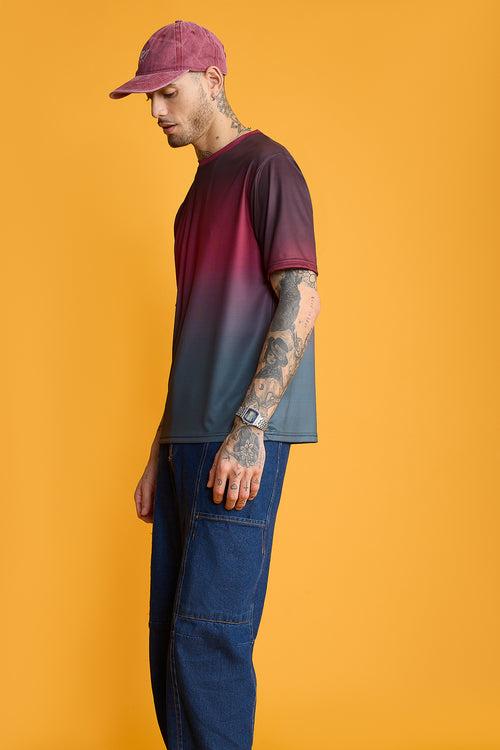 Printed Men's T-Shirt-Gradient