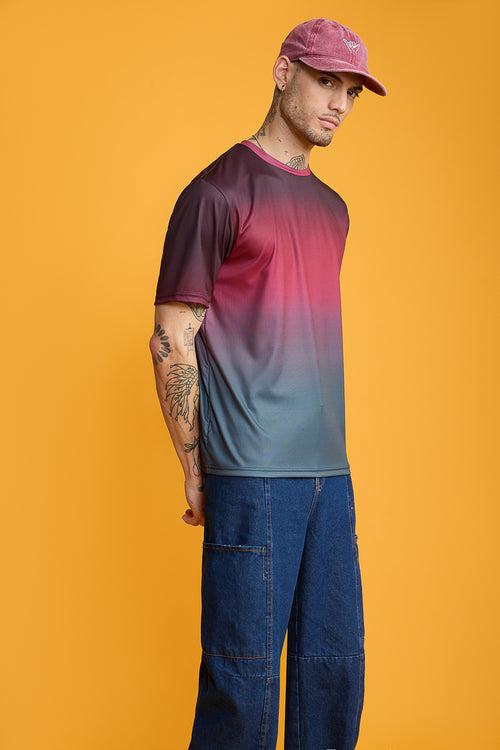 Printed Men's T-Shirt-Gradient