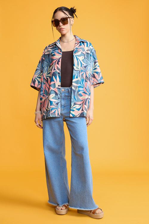 FLOPPY PRINTED WOMEN'S RESORT SHIRT