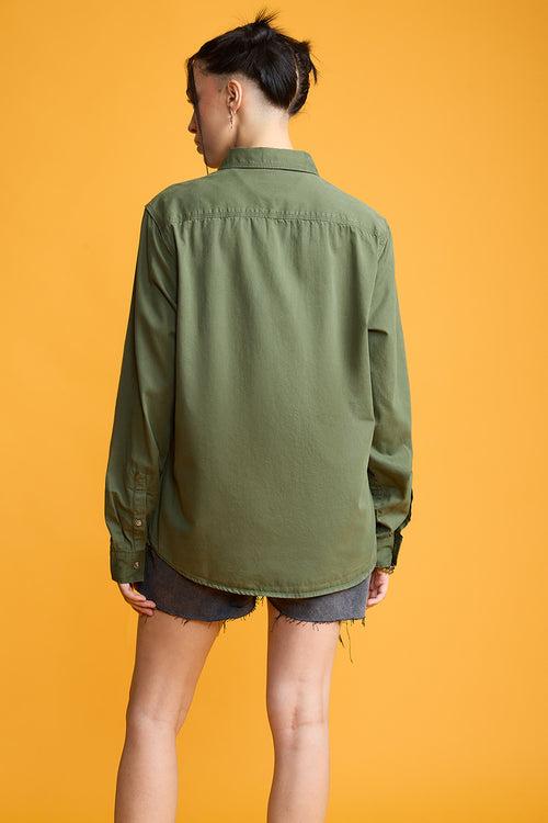 EASY TWILL GREEN WOMEN'S REGULAR FIT SHIRT