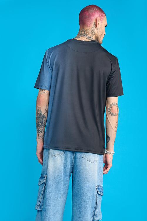 AOP MEN'S T-SHIRT- BLACK GRADIENT