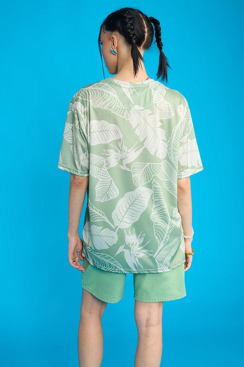 Printed Women's T-Shirt- Leaves