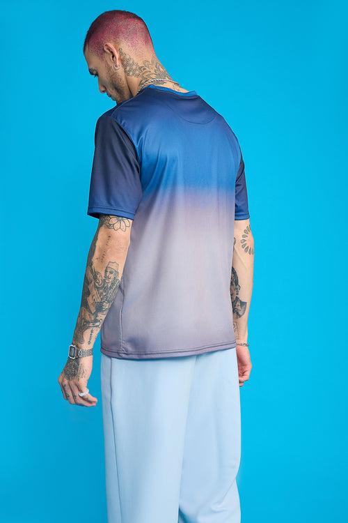 AOP MEN'S T-SHIRT- BLUE GRADIENT