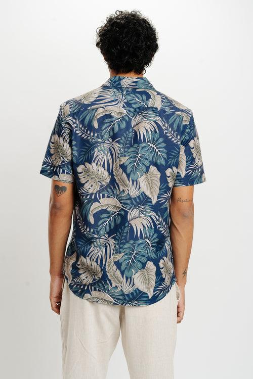 MEN'S LEAVES PRINT SHIRT