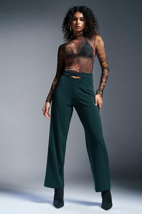 Emerald Bay Twisted Waist Korean Pants