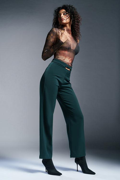 Emerald Bay Twisted Waist Korean Pants