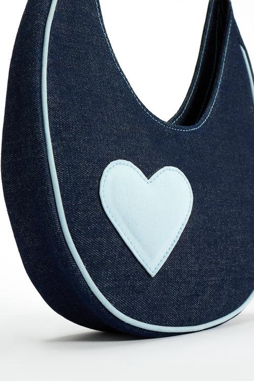 Heart Denim Bag