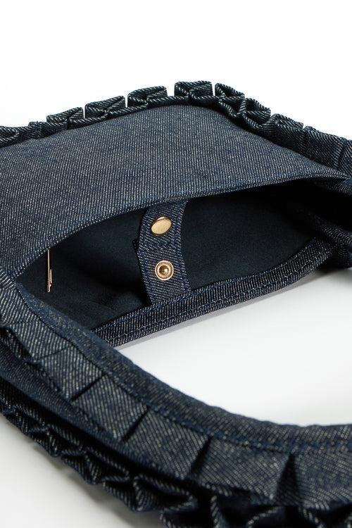 Denim Frill Bag