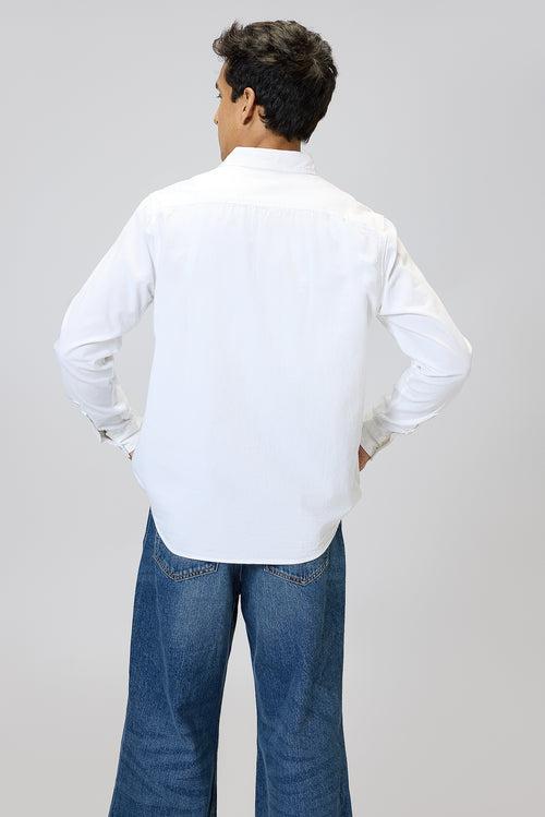 EASY TWILL WHITE MEN'S REGULAR FIT SHIRT