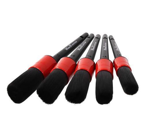 Detailing Brushes | Soft Nylon Bristle Perfect for Dashboard, Interior, Exterior, Leather, Air Vents and Automotive Cleaning Wheels (Pack of 5)