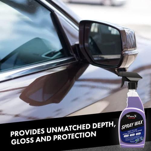 Car Wax Spray | Car Polish Spray and Wipe Formula for Long Lasting Miraculous Shine | Infused with Rich Blueberry fragrance