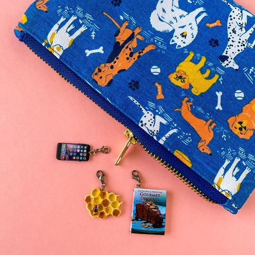Phone, Book, Honeycomb Miniature Zipper, Pendant, Bracelet & Planner Charms