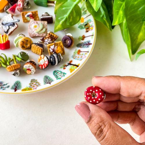 Chocolate Donut Miniature Lapel Brooch Pin