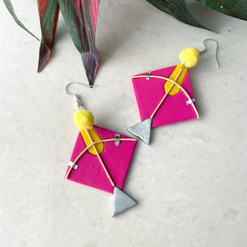 Flying Kites Miniature Earrings