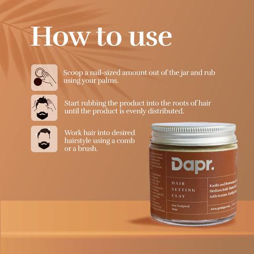 Hair Setting Clay for Sculpted Hair|Made In India|- 100 grams