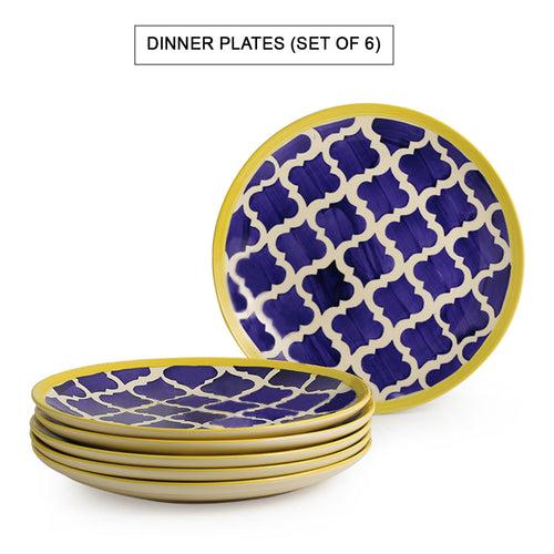 Moroccan Plate Family' Handpainted Plates In Ceramic (10 Inch | Set Of 6)