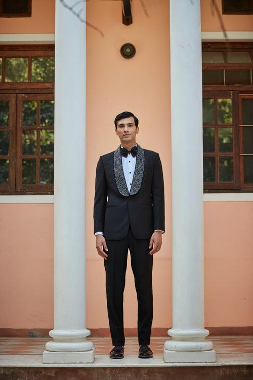 Phantom Embroidered Black Tuxedo