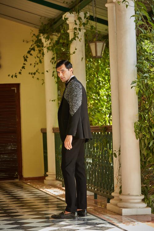 Alexander Embroidered Black Tuxedo