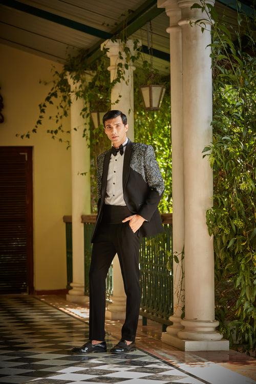 Alexander Embroidered Black Tuxedo