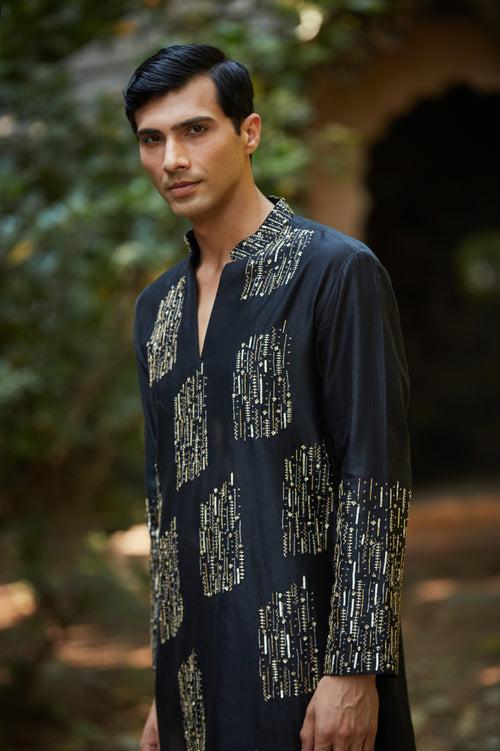 Kabir Black kurta Set