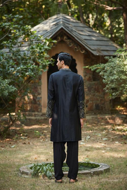 Kabir Black kurta Set